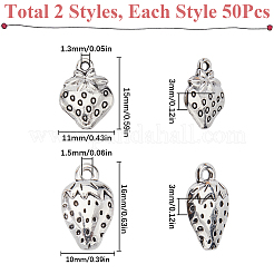 100Pcs 2 Styles Tibetan Style Alloy Pendants&nbsp;FIND-SC0011-86