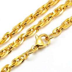 Fashionable 304 Stainless Steel Rope Chain Necklace Making&nbsp;STAS-A028-N039G-S