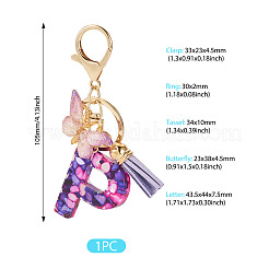 Resin Butterfly Pendant Keychains&nbsp;KEYC-TAC0034-03P
