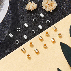 50Pcs 2 Colors 925 Sterling Silver Crimp Beads&nbsp;STER-BBC0009-67