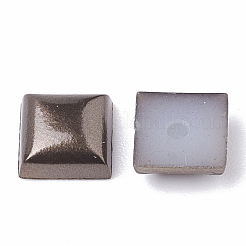 ABSプラスチックパール調カボション  正方形  ココナッツブラウン  6x6x3.5mm  約5000個/袋&nbsp;SACR-R748-6x6mm-Z46