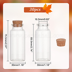 30Pcs Glass Bottle&nbsp;CON-WH0086-078