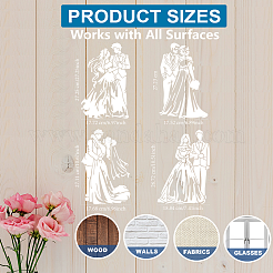 1 Set Wedding Theme PET Hollow Out Drawing Painting Stencils&nbsp;DIY-MA0004-94
