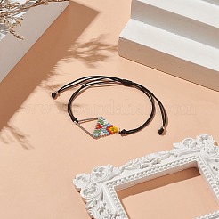 Glass Seed Braided Triangle Braided Bead Bracelet&nbsp;BJEW-MZ00026-02