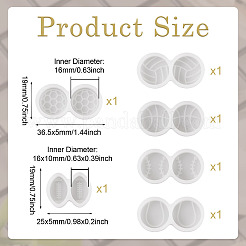 6Pcs 6 Style Sports Ball Cabochon DIY Silicone Molds&nbsp;DIY-TA0005-68