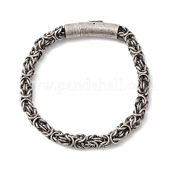 304 Stainless Steel Byzantine Chains Bracelets for Women Men&nbsp;BJEW-C148-05AS-01