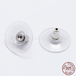Anti-Tarnish Rhodium Plated 925 Sterling Silver Ear Nuts&nbsp;STER-K167-038P
