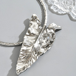 Exaggerated Zinc Alloy Crystal Rhinestone with Plastic Pearl Leaf Choker Necklaces for Women&nbsp;FS-WGACF56-02
