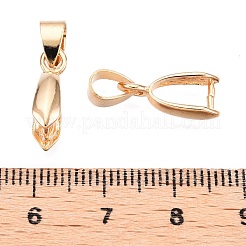 真鍮製ピンチべイル  カドミウムフリー＆ニッケルフリー＆鉛フリー  ライトゴールド  21x7.5x4.5mm  穴：6x4mm  インナー対策：8x5mm  ピン：1mm&nbsp;KK-T034-01C-KCG