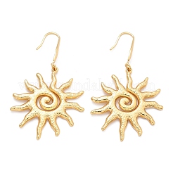 Sun 304 Stainless Steel Dangle Earrings&nbsp;X-EJEW-C142-10G