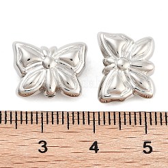 CCBプラスチックビーズ  蝶  プラチナ  11.5x14.5x5mm  穴：1.8mm  約943個/500g&nbsp;CCB-S164-50P