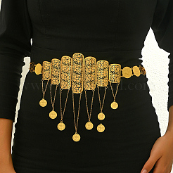 Luxurious Elegant Zinc Alloy & Brass Material Floral Tassel Coin Pendant Waist Chains for Women&nbsp;ZU0356