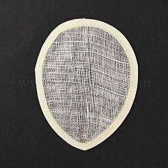 帽子用リネン ティアドロップ ファシネーター ハット ベース  フローラルホワイト  130x104.5x15mm&nbsp;AJEW-WH0283-54B