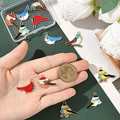 12Pcs 6 Colors Alloy Enamel Pendants&nbsp;ENAM-YW0006-66