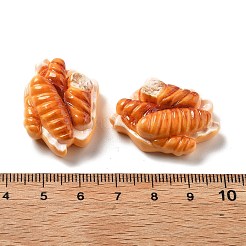 かわいいミニフードシリーズ樹脂カボション  トレイバゲット  29.5x24.5x10.5mm&nbsp;CRES-I038-01J