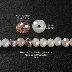 Electroplate Glass Beads Strands&nbsp;EGLA-YW0002-D09