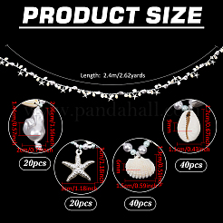 ABS Plastic Imitation Pearl & Shell Chains for Party Deorations&nbsp;PALLOY-PH01957