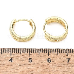 真鍮製フープピアス  ハートビート  カドミウムフリー＆鉛フリー  ラックめっき  長持ちメッキ  18KGP本金メッキ  13x14x4.5mm&nbsp;KK-CBA30C7-22G