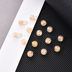 316サージカルステンレススチール製ピアスキャッチ  tpeプラスチックパーツ  ピアスバックキャッチ  半円/ドーム  ローズゴールド  4.5x5mm&nbsp;X-KY-H004-01RG