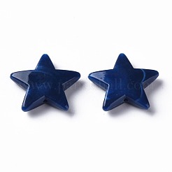 ツートンアクリルビーズ  天然石風  スター  プルシアンブルー  20.5x22x4.5mm  穴：1mm  約445個/500g&nbsp;MACR-S272-77K