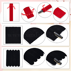 40Pcs Rectangle & Oval Velvet Pen Drawstring Bag&nbsp;AJEW-PH0003-26
