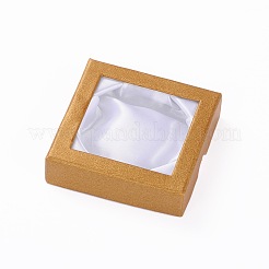 ギフト包装のための正方形のPVC厚紙サテンブレスレットバングルボックス  ミックスカラー  90x90x24mm&nbsp;CBOX-O001-01