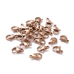 イオンプレーティング（IP）304ステンレススチールカニカン  オウムトリガークラスプ  ローズゴールド  15x9x4.5mm  穴：2mm&nbsp;STAS-H353-F-02RG