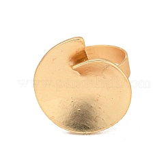 女性用マットゴールド合金調節可能リング  花  内径：17.8mm&nbsp;LS-RJEW-K260-07F