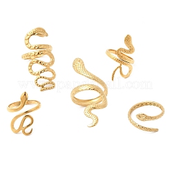 5Pcs 304 Stainless Steel Open Cuff Rings for Women&nbsp;RJEW-K313-05G