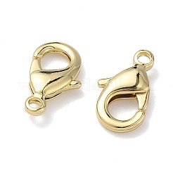 真鍮カニカン  長持ちメッキ  ラックめっき  鉛フリー＆カドミウムフリー  18KGP本金メッキ  15x9x3mm  穴：1.8mm&nbsp;KK-H256-03G-01