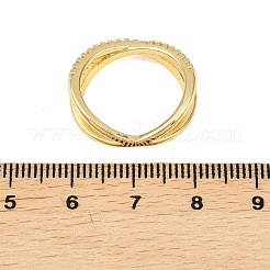 Brass Micro Pave Cubic Zirconia Finger Rings&nbsp;RJEW-D340-01G-02