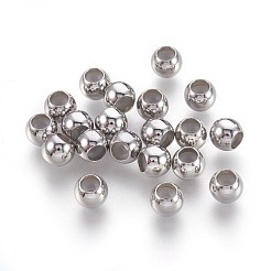 201ステンレスビーズ  プラスチック付き  スライダービーズ  ロンデル  ステンレス鋼色  6x5mm  穴：1.2mm&nbsp;STAS-F188-26P-A
