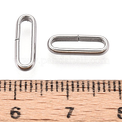 304ステンレススチールクイックリンクコネクター  楕円形のリング  変色しない  ステンレス鋼色  12.2x4.1x2mm&nbsp;STAS-T064-90P