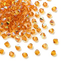 プレシオサ®クリスタルビーズ  チェコクリスタル  双円錐形(451 69 302 ロンデル)  10070 200 トパーズ AB  5mm  穴：1mm&nbsp;Y-PRC-BA5-10070-200