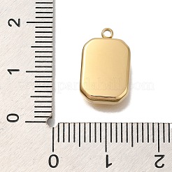 イオンプレーティング（IP）304ステンレスペンダント  長方形のチャーム  18KGP本金メッキ  15x9.5x3.5mm  穴：1.4mm&nbsp;STAS-P371-052G