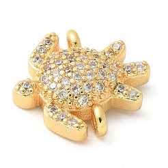 Brass Micro Pave Cubic Zirconia Connector Charms&nbsp;KK-U053-03G