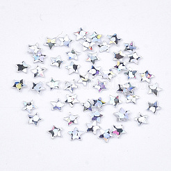 輝くネイルアートの輝き  マニキュアスパンコール  キラキラネイルスパンコール  スター  銀  2.5x2.5x0.3mm&nbsp;X-MRMJ-T017-04H