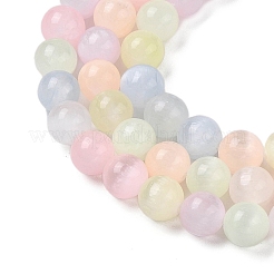 Macaron Color Natural Selenite Beads Strands&nbsp;G-Q162-A01-02A-02