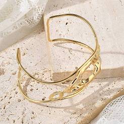 304 Stainless Steel Cuff Bangles for Women&nbsp;BJEW-Z091-05G-01