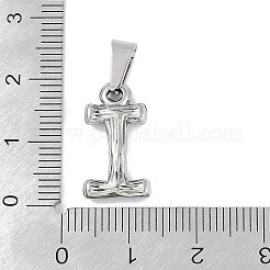 変色しない304ステンレススチールペンダント  竹風  ステンレス鋼色  文字.i  18x11x3mm  穴：3x7mm&nbsp;STAS-F235-01P-I
