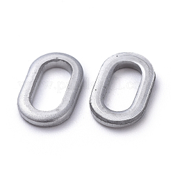 変色しにくい304ステンレススチール製リンクリング  オーバル  ステンレス鋼色  10.8x6.5x1.3mm  内径：7.5x3.2mm&nbsp;STAS-E466-15P