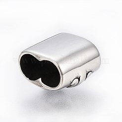 304 Stainless Steel Slide Charms/Slider Beads&nbsp;STAS-I091-12AS