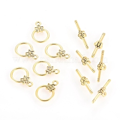 チベット風合金マンテル  鉛フリー＆カドミウムフリー  リング  アンティーク黄金  リング：20.5x14mm  穴：2mm  バー：26.5mm  穴：2mm&nbsp;GLF1075Y