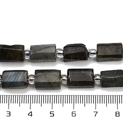天然石ラブラドライトビーズ連売り  多面カット  コラム  シードビーズで  12x8mm  穴：1.2mm  約26個/連  15.35''（39センチメートル）&nbsp;G-G162-D13-01