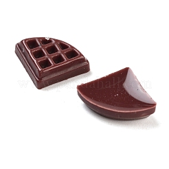 蓄光樹脂模造チョコレートデコデンカボション  暗闇で光る  ココナッツブラウン  三角形  8.5x11.5x3mm&nbsp;RESI-K036-28F-02