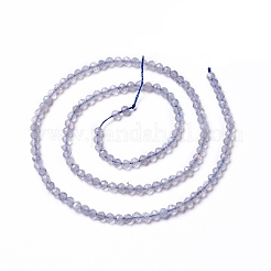 天然石ラブラドライトビーズ連売り  多面カット  ラウンド  3mm  穴：0.5mm  約134個/連  15.55インチ（39.5cm）&nbsp;G-L581A-002