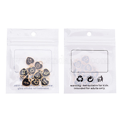 Light Gold Plated Alloy Enamel Pendants&nbsp;ENAM-R055-05B