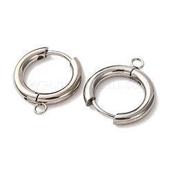 201 Stainless Steel Hoop Earring Findings&nbsp;STAS-D379-05D-P