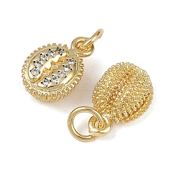 Brass Micro Pave Cubic Zirconia Pendants&nbsp;KK-I358-061G-A