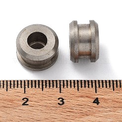 変色しない303ステンレススチールヨーロピアンビーズ  大穴ビーズ  コラム  ステンレス鋼色  12x8mm  穴：4mmと5.6mm&nbsp;STAS-Q302-14A-P